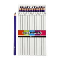 Colortime Driehoekige jumbo kleurpotloden - paars, 12st.