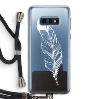 Pluim: Samsung Galaxy S10e Transparant Hoesje met koord