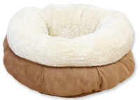 AFP Lambswool Donut Bed - Beige - thumbnail