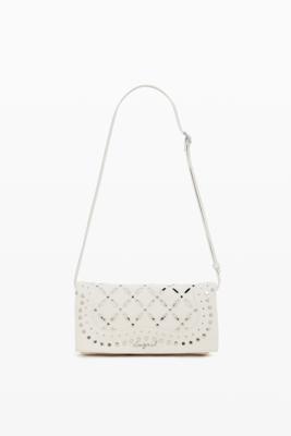 Middelgrote tas met geperforeerde flap - WHITE - U