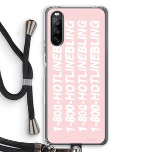 Hotline bling pink: Sony Sony Xperia 10 III Transparant Hoesje met koord