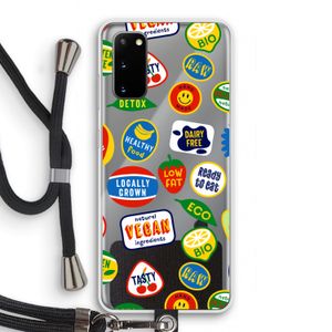 Fruitsticker: Samsung Galaxy S20 Transparant Hoesje met koord