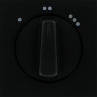 KOPP Athenis HK07 Mat Zwart Afdekplaat voor 3-standen Ventilatorschakelaar