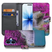 Portemonnee Hoesje iPhone 17 Waterval Paars Met Pasjes