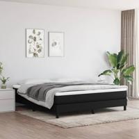 Boxspring bed stof zwart 160x200 cm