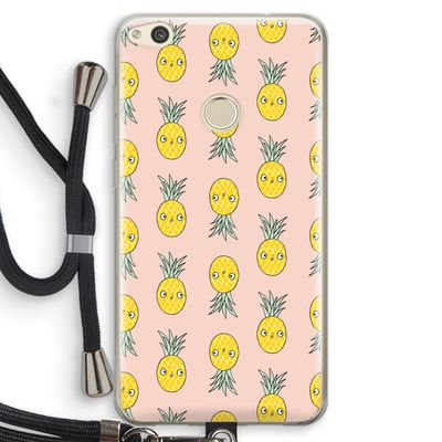 Ananas: Huawei Ascend P8 Lite (2017) Transparant Hoesje met koord