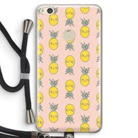 Ananas: Huawei Ascend P8 Lite (2017) Transparant Hoesje met koord