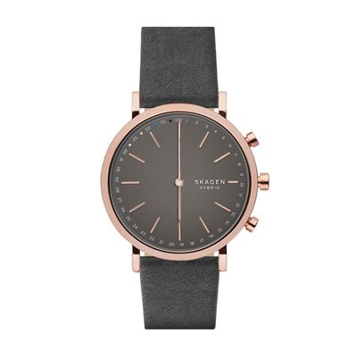 Horlogeband Skagen SKT1207 Leder Grijs 20mm