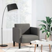 Fauteuil met armleuningen 54 cm corduroy stof lichtgrijs