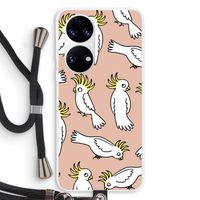 Papegaai: Huawei P50 Transparant Hoesje met koord Papegaai: Huawei P50 Transparant Hoesje met koord