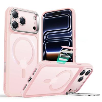 iPhone 17 Pro Max Classic Hybrid Magnetic Case (Camera Control, Stash Stand) - Frosted Bubblegum Pink iPhone 17 Pro Max Classic Hybrid Magnetic Case (Camera Control, Stash Stand) - Frosted Bubblegum Pink
