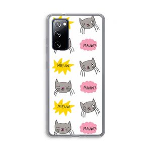 Meow: Samsung Galaxy S20 FE / S20 FE 5G Transparant Hoesje