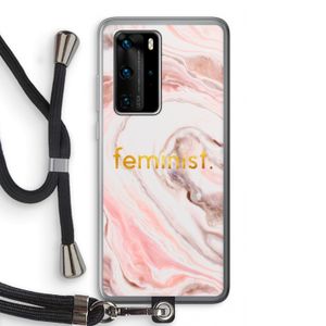 Feminist: Huawei P40 Pro Transparant Hoesje met koord