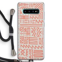 Marrakech Pink: Samsung Galaxy S10 Plus Transparant Hoesje met koord