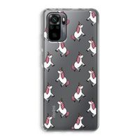Eenhoorns overal: Xiaomi Redmi Note 10 Pro Transparant Hoesje