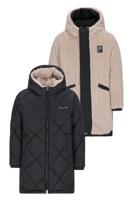 Like Flo winter winterjas meisjes - grijs - Ariana - lang, reversible, capuchon
