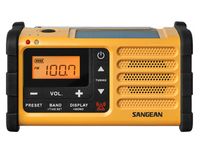 Sangean MMR-88 Outdoorradio VHF (FM), Middengolf Noodradio Acculaadfunctie, Zaklamp, Oplaadbaar, Handslinger, Zonnepaneel Zwart, Geel - thumbnail