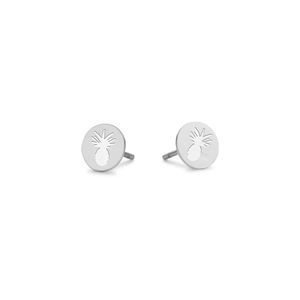 CO88 Collection Sense 8CE 70095 Stalen Oorknoppen - Ananas 7 mm - Zilverkleurig