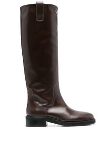 Aeyde bottes en cuir - Marron