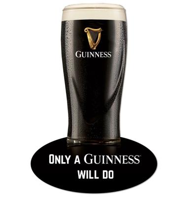 Guinness Only A Guinness Will Do 3D Metalen Bord 32 x 48 cm