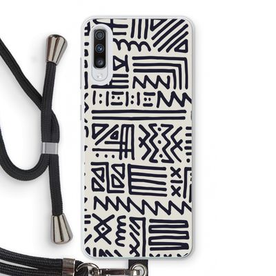 Marrakech print: Samsung Galaxy A70 Transparant Hoesje met koord
