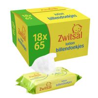 Zwitsal Zwitsal Baby Billendoekjes Lotion Sensitive - 18 x 57 stuks - thumbnail