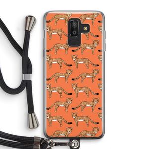 Cheetah: Samsung Galaxy J8 (2018) Transparant Hoesje met koord