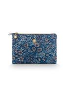 Pip Studio Pip Studio Charly Cosmetic Flat Pouch Medium Quilted Daisy Dreams Blue 24x1x15.5cm