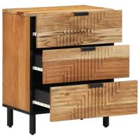 Nachtkastje met lade Bruin 50 x 33 x 62 cm Massief acaciahout