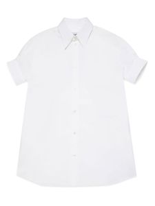 MM6 Maison Margiela Kids robe-chemise à logo brodé - Blanc