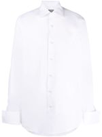 Canali chemise en coton à col italien - Blanc