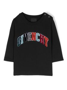 Givenchy Kids t-shirt à logo brodé - Noir