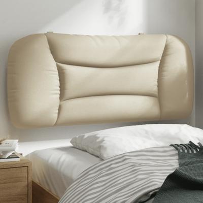 Hoofdbordkussen 80 cm stof crmekleurig