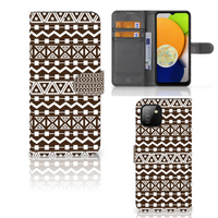 Samsung Galaxy A03 Telefoon Hoesje Aztec Brown - thumbnail