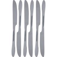 Excellent Houseware - 16x Messen tafelbestek - RVS - 23,5 cm - Tafel dekken - Bestek set - zilver