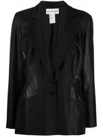 Thierry Mugler Pre-Owned blazer à revers crantés - Noir