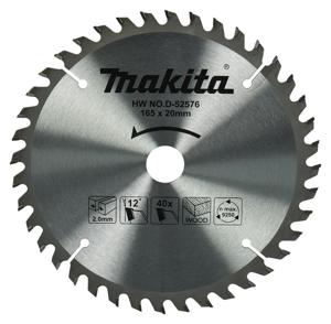 Makita Cirkelzaagblad voor Hout | Standaard | Ø 165mm Asgat 20mm 40T - D-52576