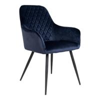 Harbo Eetkamerstoel - Blauw/Fluweel - set van 2