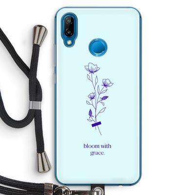 Bloom with grace: Huawei P20 Lite Transparant Hoesje met koord