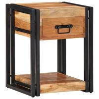 Nachtkastje met lade Bruin 40 x 35 x 50 cm Massief acaciahout