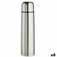 Thermos Zilverkleurig 1 L Roestvrij staal (6 Stuks)