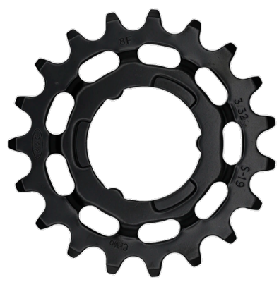 Shimano Kmc tandwiel r 19t chromoly black 3/32"