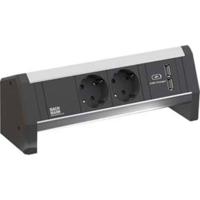 BACHMANN DESK 2x Geaard stopcontact 1x USB Oplader