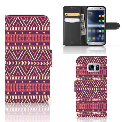 Samsung Galaxy S7 | Telefoon Hoesje | Aztec Paars