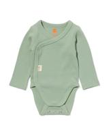 HEMA Newborn Meegroei Overslagromper Rib Groen (groen)