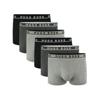 Hugo Boss 6-pack boxershorts trunk open grey