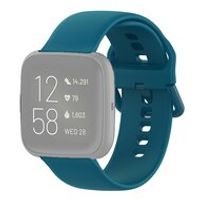 Fitbit Versa 1 / 2 & Lite siliconen sportbandje met gespsluiting - Blauw - Maat: Small