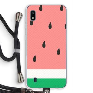 Watermeloen: Samsung Galaxy A10 Transparant Hoesje met koord