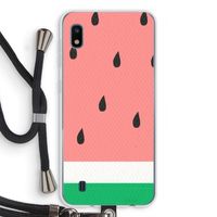 Watermeloen: Samsung Galaxy A10 Transparant Hoesje met koord