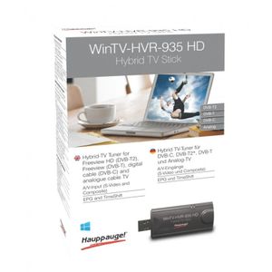TV-stick Hauppauge WinTV-HVR-935HD Opnamefunctie, Met DVB-T antenne, Met afstandsbediening Aantal tuners: 1